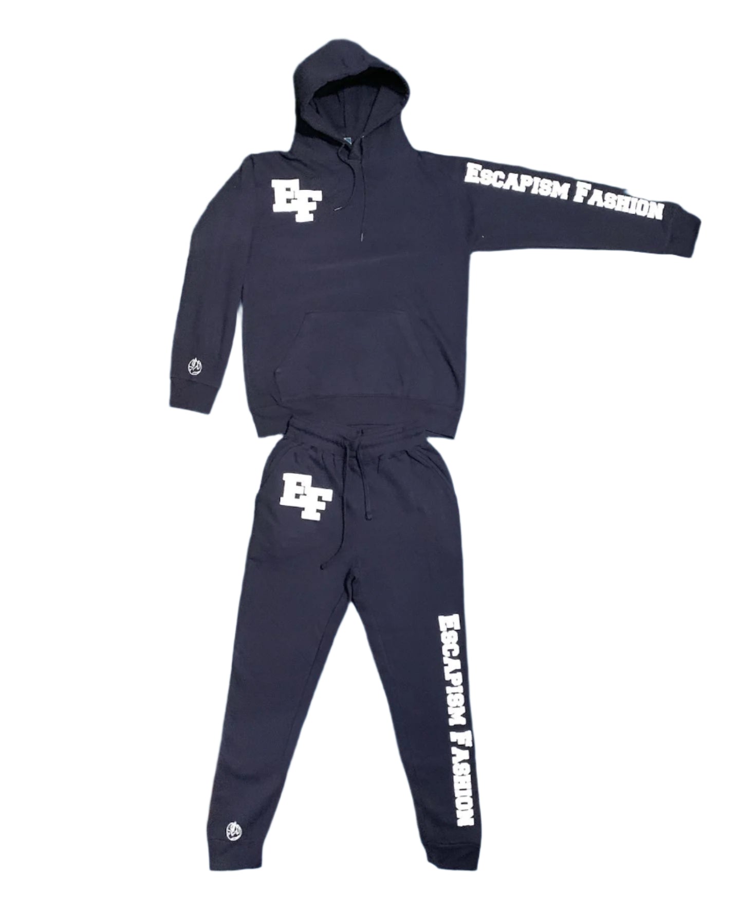 *PRE-ORDER* Navy EF" Puff Print Sweatsuit