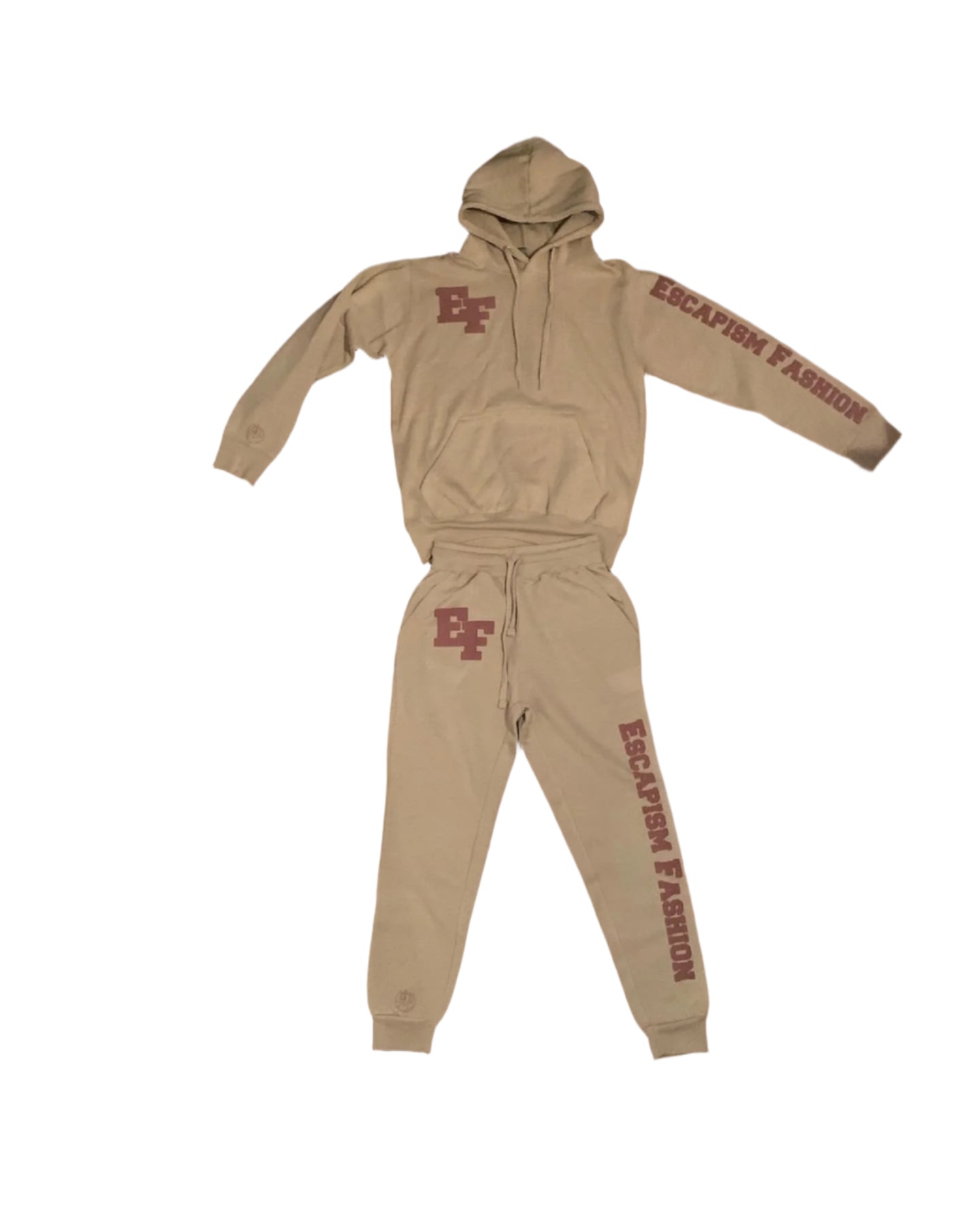 *PRE-ORDER* Sand EF" Puff Print Sweatsuit