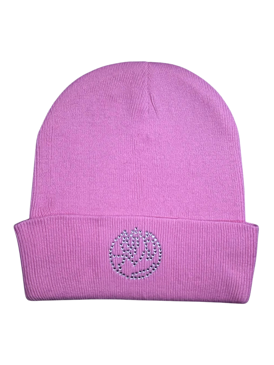 Pink Escapism Rhinestone Beanie
