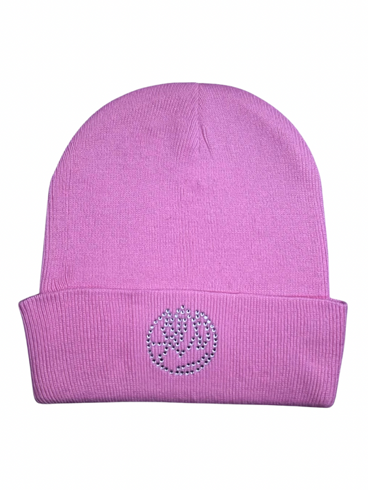 Pink Escapism Rhinestone Beanie