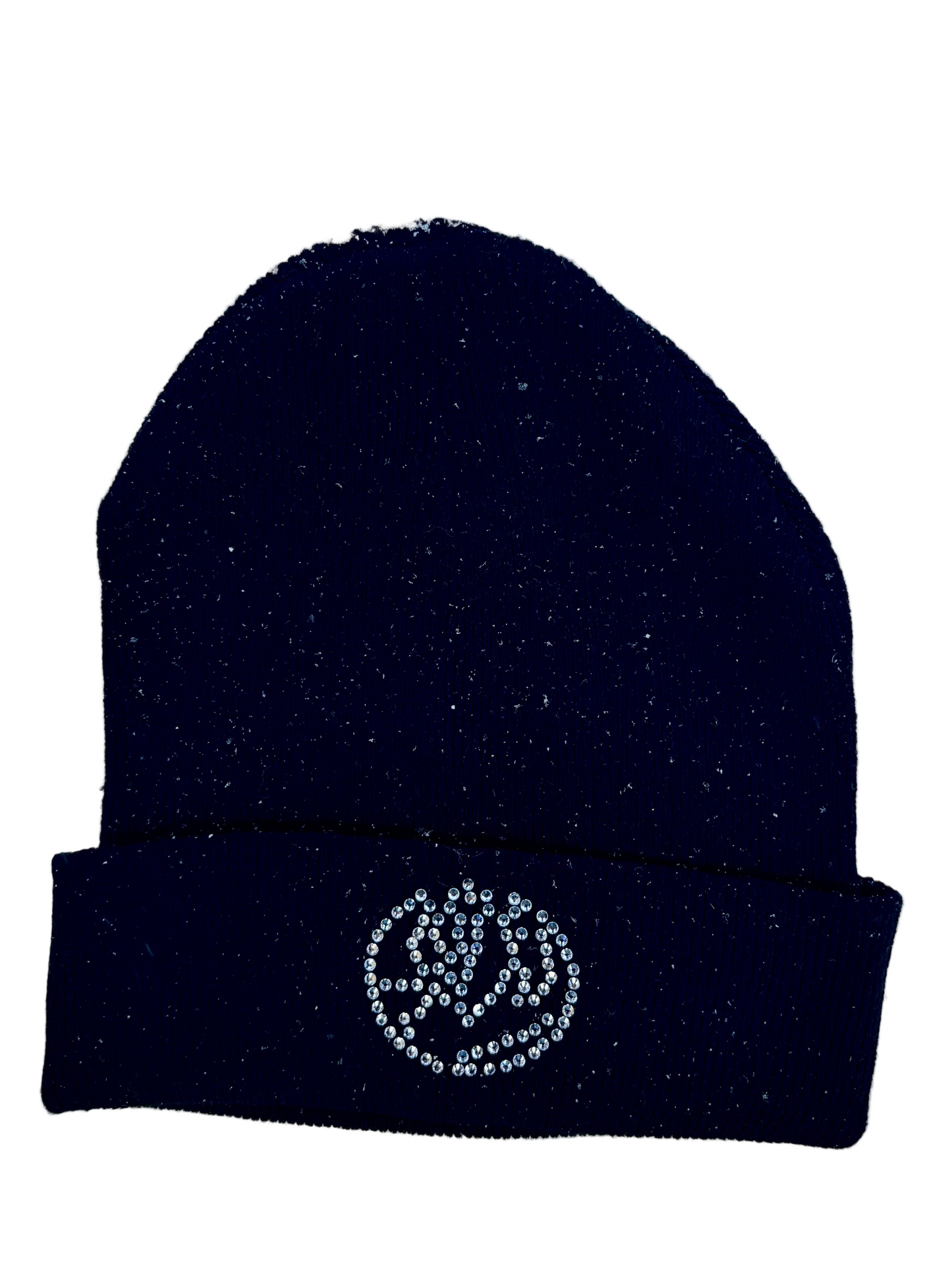 Black Rhinestone Escapism Logo Beanie