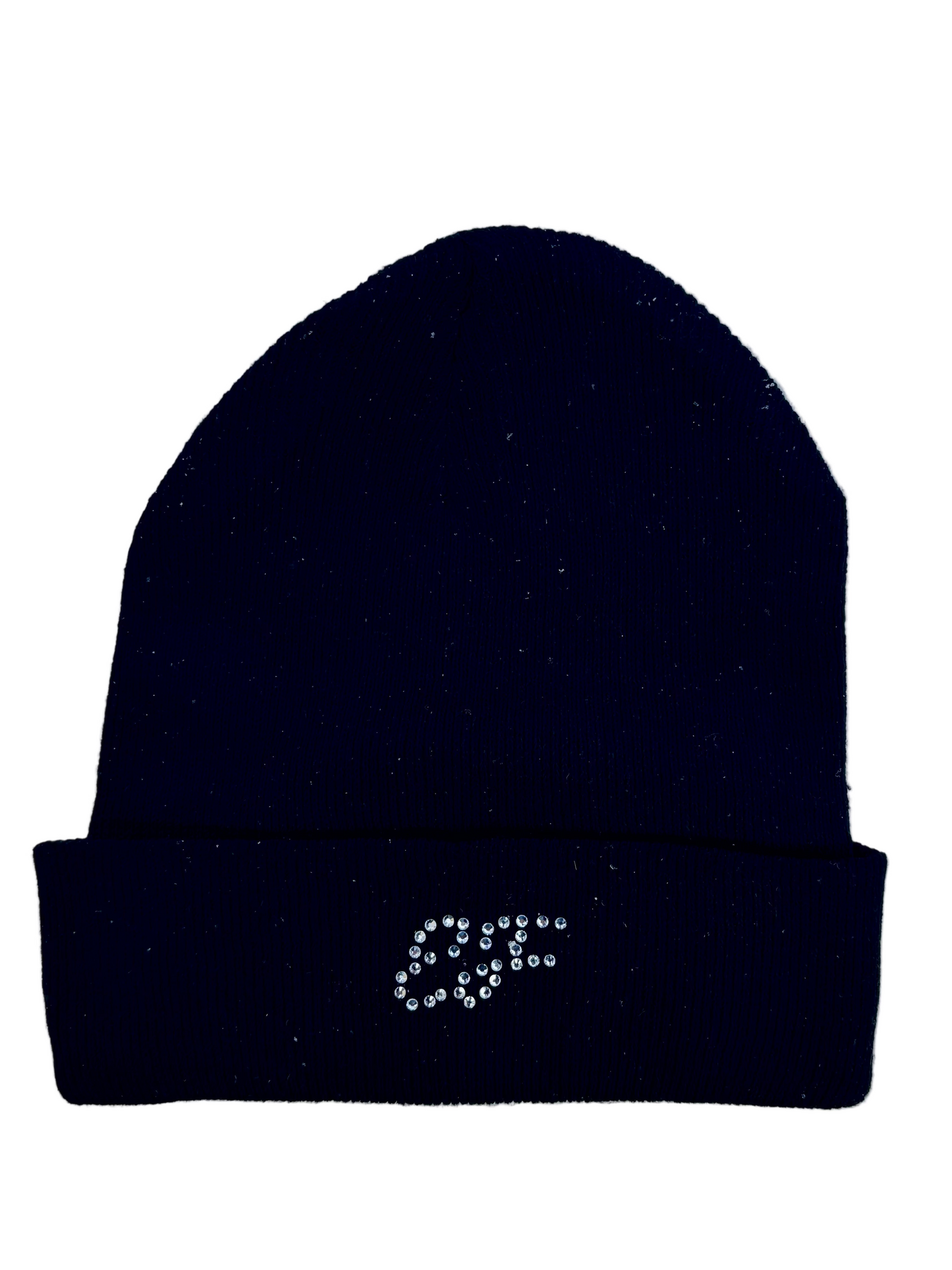 Black Rhinestone Escapism Logo Beanie