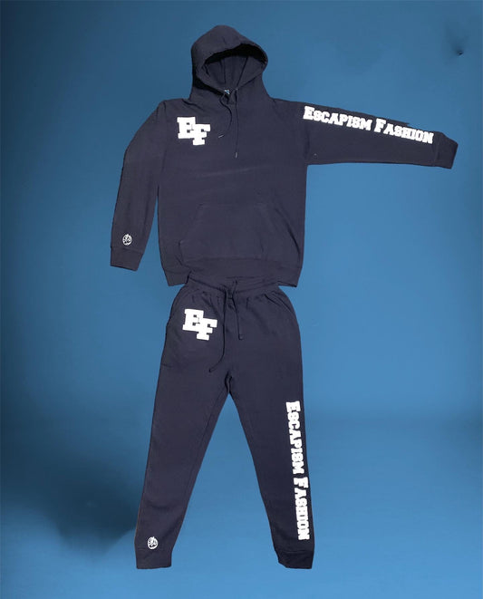 *PRE-ORDER* Navy EF" Puff Print Sweatsuit