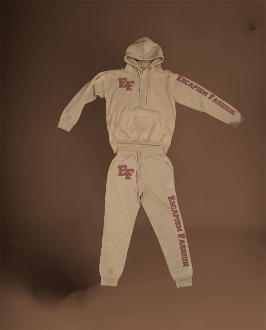 *PRE-ORDER* Sand EF" Puff Print Sweatsuit